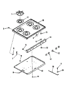 Main Top Section parts for Kenmore Range 911.7258510 (9117258510, 911 7258510) from AppliancePartsPros.com