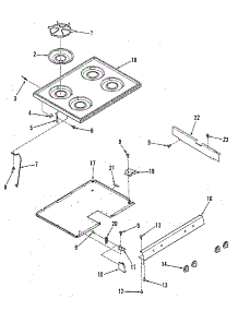 Main Top Section parts for Kenmore Range 911.7398812 (9117398812, 911 7398812) from AppliancePartsPros.com