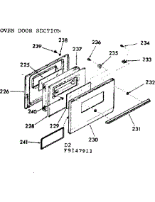 Oven Door Section parts for Kenmore Range 911.9147911 (9119147911, 911 9147911) from AppliancePartsPros.com