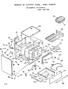 Body Section parts for Kenmore Range 911.9158111 (9119158111, 911 9158111) from AppliancePartsPros.com