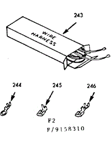 Wire Harnesses And Components parts for Kenmore Range 911.9158310 (9119158310, 911 9158310) from AppliancePartsPros.com