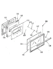 Oven Door Section parts for Kenmore Range 911.9189180 (9119189180, 911 9189180) from AppliancePartsPros.com
