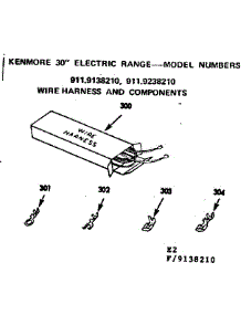 Wire Harness And Components parts for Kenmore Range 911.9238210 (9119238210, 911 9238210) from AppliancePartsPros.com