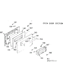 Door Section parts for Kenmore Range 911.9247421 (9119247421, 911 9247421) from AppliancePartsPros.com