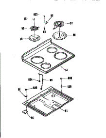 Main Top parts for Kenmore Range 911.9324190 (9119324190, 911 9324190) from AppliancePartsPros.com