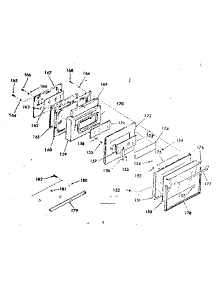Oven Door Section parts for Kenmore Range 911.9348110 (9119348110, 911 9348110) from AppliancePartsPros.com