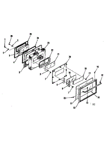 Model Numbers 911.9368412, 911.9378412 Oven Door Section parts for Kenmore Range 911.9378413 (9119378413, 911 9378413) from AppliancePartsPros.com