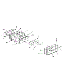 Oven Door Section parts for Kenmore Range 911.9388610 (9119388610, 911 9388610) from AppliancePartsPros.com