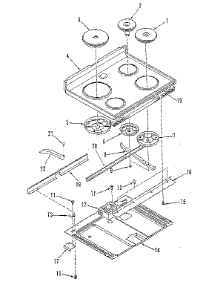 Main Top Section parts for Kenmore Range 911.9398791 (9119398791, 911 9398791) from AppliancePartsPros.com