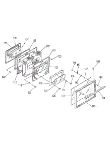 Oven Door Section parts for Kenmore Range 911.9698893 (9119698893, 911 9698893) from AppliancePartsPros.com