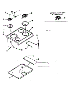 Main Top parts for Kenmore Range 911.9808512 (9119808512, 911 9808512) from AppliancePartsPros.com