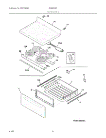 04 - Top / Drawer parts for Electrolux Range 00462048E from AppliancePartsPros.com