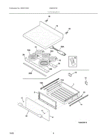 03 - Body parts for Electrolux Range 40462051E from AppliancePartsPros.com