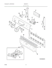 05 - Door parts for Electrolux Range 40462051G from AppliancePartsPros.com