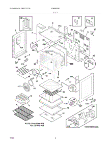 03 - Body parts for Electrolux Range 40466006E from AppliancePartsPros.com