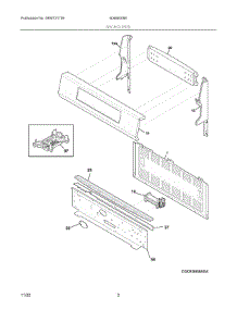 05 - Door parts for Electrolux Range 40466006E from AppliancePartsPros.com