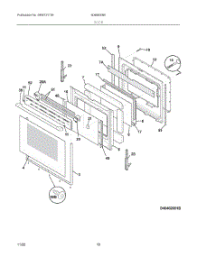 02 - Backguard parts for Electrolux Range 40466006E from AppliancePartsPros.com