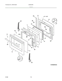 05 - Door parts for Electrolux Range 60462050E from AppliancePartsPros.com