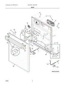 03 - Door parts for Electrolux Washer 605222850A from AppliancePartsPros.com