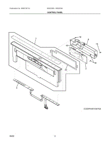 02 - Control Panel parts for Electrolux Washer 605222850A from AppliancePartsPros.com