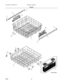 07 - Racks parts for Electrolux Washer 605222850A from AppliancePartsPros.com