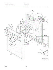 03 - Door parts for Electrolux Washer 605222851B from AppliancePartsPros.com