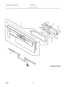 02 - Control Panel parts for Electrolux Washer 605222851B from AppliancePartsPros.com