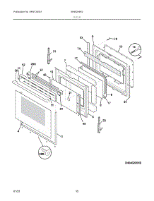 05 - Door parts for Electrolux Range 80462049G from AppliancePartsPros.com