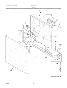 03 - Door parts for Electrolux Dishwasher 804621672A from AppliancePartsPros.com