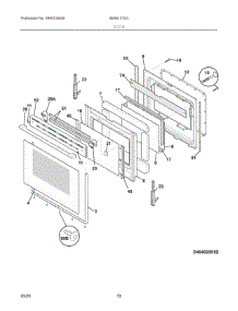 05 - Door parts for Electrolux Range 80462172G from AppliancePartsPros.com