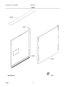 07 - Racks parts for Electrolux Dishwasher 905045721A from AppliancePartsPros.com
