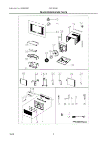 02 - Recommended Spare Parts parts for Electrolux Air Conditioner CAE10EHQ10 from AppliancePartsPros.com