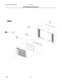 02 - Recommended Spare Parts parts for Electrolux Air Conditioner CAE5MR410A58 from AppliancePartsPros.com