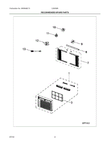 02 - Recommended Spare Parts parts for Electrolux CAE6MR410A15 from AppliancePartsPros.com