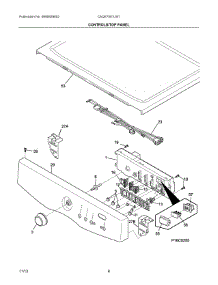 04 - Controls / Top Panel parts for Electrolux Dryer CAQE7001LW1 from AppliancePartsPros.com