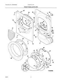 03 - Front Panel / Lint Filter parts for Electrolux Dryer CAQE7021LW1 from AppliancePartsPros.com