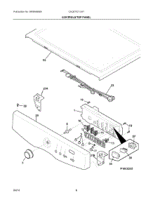 04 - Controls / Top Panel parts for Electrolux Dryer CAQE7021LW1 from AppliancePartsPros.com