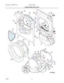 03 - Front Panel / Lint Filter parts for Electrolux Dryer CASE7021NW3 from AppliancePartsPros.com