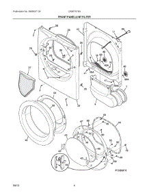 03 - Front Panel / Lint Filter parts for Electrolux Dryer CASE7074NA3 from AppliancePartsPros.com