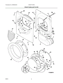 03 - Front Panel / Lint Filter parts for Electrolux Dryer CASE7074NR3 from AppliancePartsPros.com