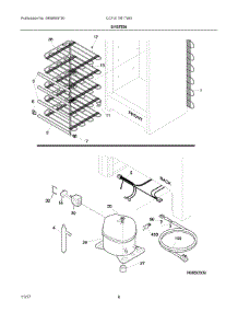 04 - System parts for Electrolux Freezer CCFU17M1TW0 from AppliancePartsPros.com