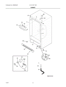 03 - Cabinet parts for Electrolux Freezer CCFU21M1TW0 from AppliancePartsPros.com