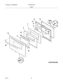 09 - Door parts for Electrolux Range CCRE3530LWE from AppliancePartsPros.com