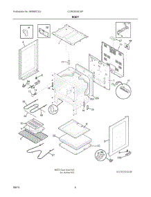 05 - Door parts for Electrolux Range CCRE3530LWF from AppliancePartsPros.com