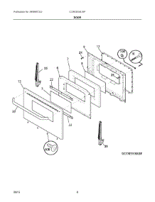 02 - Backguard parts for Electrolux Range CCRE3530LWF from AppliancePartsPros.com