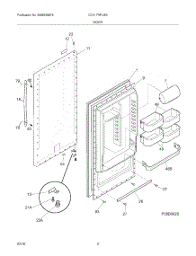 03 - Door parts for Electrolux Refrigerator CCV17RFLW0 from AppliancePartsPros.com