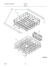 07 - Tub parts for Electrolux Dishwasher CDB350NB1A from AppliancePartsPros.com