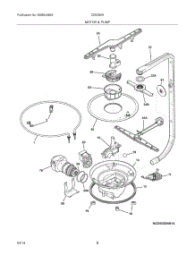 09 - Motor & Pump parts for Electrolux Dishwasher CDB350NW1A from AppliancePartsPros.com