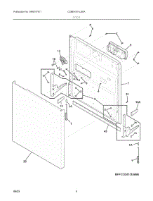 03 - Door parts for Electrolux Washer CDBEH351US0A from AppliancePartsPros.com