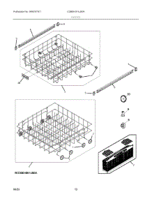 07 - Racks parts for Electrolux Washer CDBEH351US0A from AppliancePartsPros.com